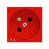 OSPEL45 Gniazdo pojedyncze z uziemieniem DATA czerwony GK-1ZD/22 OSPEL
