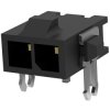 Pin header, 2 pole, pitch 3 mm, angled, black, 2-1445088-2