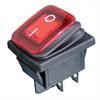 Przełącznik kołyskowy KCD2 podświetlany czerwony wodoodporny 4-pin 2-pozycje 250VAC/16A 125VAC/20A