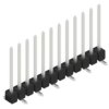 Pin header, 12 pole, pitch 2.54 mm, angled, black, 10047872