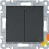 LUMINA Wyłącznik schodowy podwójny czarny WL0053 HAGER