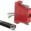 Adapter D-sub z typu D-Sub z 25 stykami na rodzaj Żeński z rodzaju Żeński na typ RJ45