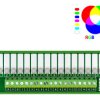 DIN Rail Mount 16 RGB LED Indicator Light Module, DC5 - 32V, Red Green Blue