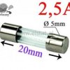2,5A bezpiecznik szklany zwłoczny; 5x20mm