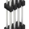 Pin header, 8 pole, pitch 2.54 mm, straight, black, 10057350