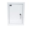 Rozdzielnica podtynkowa metalowa 1x1F zamek pełne drzwi RAL 9003 A-RW18E/PD