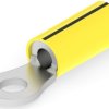 Insulated ring cable lug, 1.04-2.62 mm², AWG 16 to 14, 4.34 mm, M4, yellow, 34822
