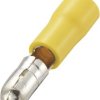 Wtyk okrągły izolowany 3922S, 4-6 mm2, O 5 mm, żółta