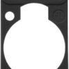 Marking plate, black for XLR panel socket, DSS-BLACK