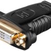 Adapter HDMI™/DVI-D, pozłacany - Połączenie typu Wtyk HDMI™ (typ A)