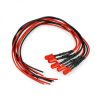 Dioda LED 5mm 12V z rezystorem i przewodem - czerwona - 5szt.