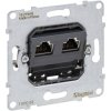 Legrand 765062 SEANO Network Box 2x RJ45 Cat.6A STP Black Tool-Free