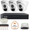 Zestaw monitoringu IP BCS Basic 3x Kamera BCS-B-EIP15FR3(2.0) Rejestrator z dyskiem 1TB