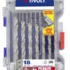 Wiertło Tivoly HSS 18 szt. Zestaw do wiercenia w punktach podzielonych