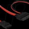 84418 Delock Cable Slim SATA female > SATA 7 pin + SATA 15 pin 5 V 50