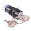 AS6M-33KT2PDC 3 Position 16mm Momentary Key Switch DPDT IDEC