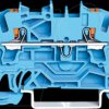 2202-1204 2-conductor through terminal block , 2.5 mm², blue