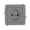 DECO Gniazdo pojedyncze b/u szary mat 27DGP-1p