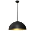 Lampa Wisząca Beta Black/Gold 1Xe27 45Cm Mlp7973 Milagro