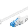 patchcord CAT 6A S/FTP kątowy 1x 90, biały, 0,50m 51563