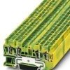 Protective conductor terminal, spring balancer connection, 0.08-1.5 mm², 4 pole, 6 kV, yellow/green, 3031209
