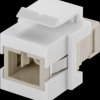 80017 Keystone module SC-Simplex female / female, flush, white