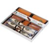 Kirschen 1151000 Chisel Set Beech Stock Steel Blades Velour Roll Bag
