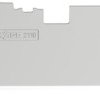 End/Intermediate plate, 1 mm thick, gray for 3 conductor terminals, 2110-1391