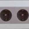 VO-500069 Salerno, corner outlet, 2-way, horizontal, light grey