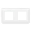 MOSAIC Ramka 2 podwójna pozioma 2x2 moduły biała antybakteryjna do uchwytu 078725L LEGRAND
