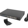 SWITCH LANBERG 16X 100MB POE+/2X COMBO NIEZARZĄDZALNY RACK 19 GIGABIT ETHERNET 150W
