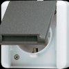820 W Socket with hinged lid, single