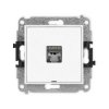 ICON Mechanizm gniazda komputerowego pojedynczego 1xRJ45, kat. 6, ekranowane, 8-stykowy, bez pola opisowego biały mat 25IGKBO-5