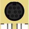Panel socket, 8 pole, solder connection, angled, 5749267-1