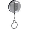Basi 0006-0556 Key Clip Silver/Black, Round Shape with 60cm Chain