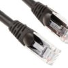 Kabel Kategorii 6, Czarny, Wtyk Rj45/Męski Rj45dł.: 500Mm, Mat. Koszulki: Lszh