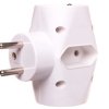 Rozgałęźnik wtyczkowy 2-gniazda z/u + 1-gniazdo Euro biały E2007 P0023