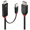 LINDY 41498 HDMI to DisplayPort Adapter Cable 4K 60Hz 1m Black