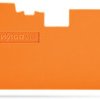 End/Intermediate plate, 1 mm thick, orange for 3 conductor terminals, 2116-1392