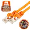 Patchcord S/Ftp Kat.7 Pimf Kabel Sieciowy Lan 2X Rj45 Linka Poe Pomarańczowy...