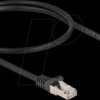 88052 Extension, Cat.6a, plug / socket, S/FTP, 0.5m, black