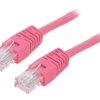 Patch cord U/UTP, Cat 5e, wtyk RJ45 z obu stron, linka, CCA, 5m PP12-5M/RO