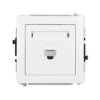 DECO Mechanizm gniazda komputerowego pojedynczego 1xRJ45, kat. 6A, 8-stykowy biały mat 25DGK-7 KARLIK