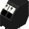 PCB terminal, 2 pole, pitch 3.5 mm, AWG 28-14, 10 A, spring-clamp connection, black, 1885650000