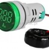 Amperomierz LED; 230V AC; 28mm 0-100A; zielony