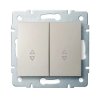 LOGI Łącznik podwójny schodowy śrubowy 10AX 250V kremowy 021060103 25133