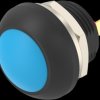 Pushbutton, 1 pole, blue, unlit , 0.12 A/125 VAC, 0.2 A/50 VDC, 13.6 mm, IP68, 2329360-5