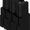 Socket header, 3 pole, pitch 5.08 mm, straight, black, 1646260000