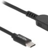 Delock USB-C Kabel Złącze męskie USB-C®, Złącze męskie USB-C® 1.50 m czarny 87970