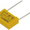 Kondensator; polipropylenowy; X2; MKP; 100nF; 305V AC; X2-104K310-P15; 10%; 6x12x18mm; 15mm; luzem; -55...+105°C; RoHS